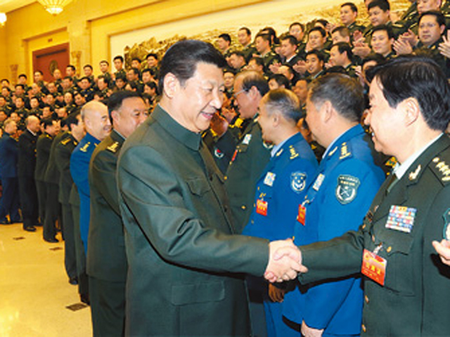 习近平接见全军党的建设工作会议代表