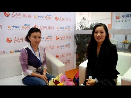 内蒙古通辽市旅游局旅游促进科科长辛欣做客人民网旅交会直播间