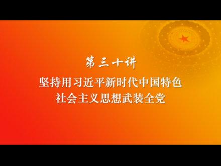 习近平新时代中国特色社会主义思想三十讲第三十讲